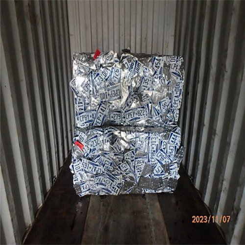 Aluminum License Plate Scrap from Canada, 42,000 lbs Ready for Export Worldwide