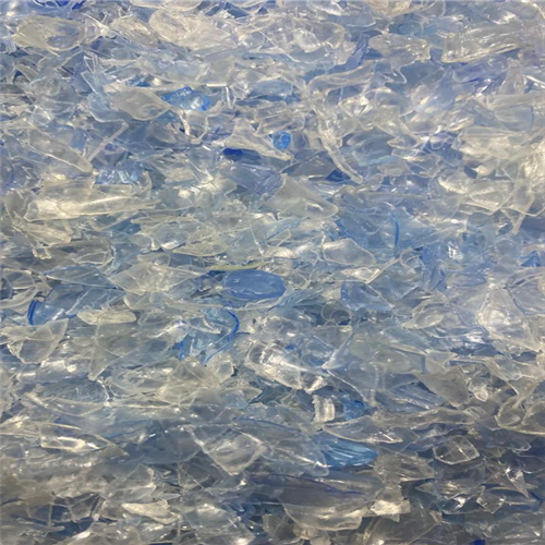 500 Tons of Hot Washed PET Flakes in Light Blue Available for Sale Worldwide 