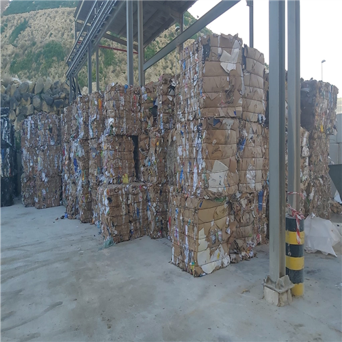Large Quantity of Baled OCC Scrap Ready for Global Export from the Port in Malta